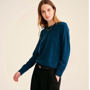 NAADAM Teal Women's Crew Neck Sweater